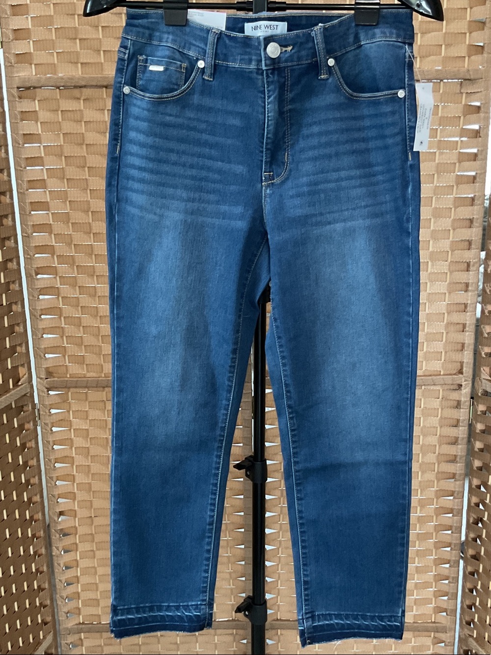 Nine West Dark Blue Cropped Gramercy Jeans